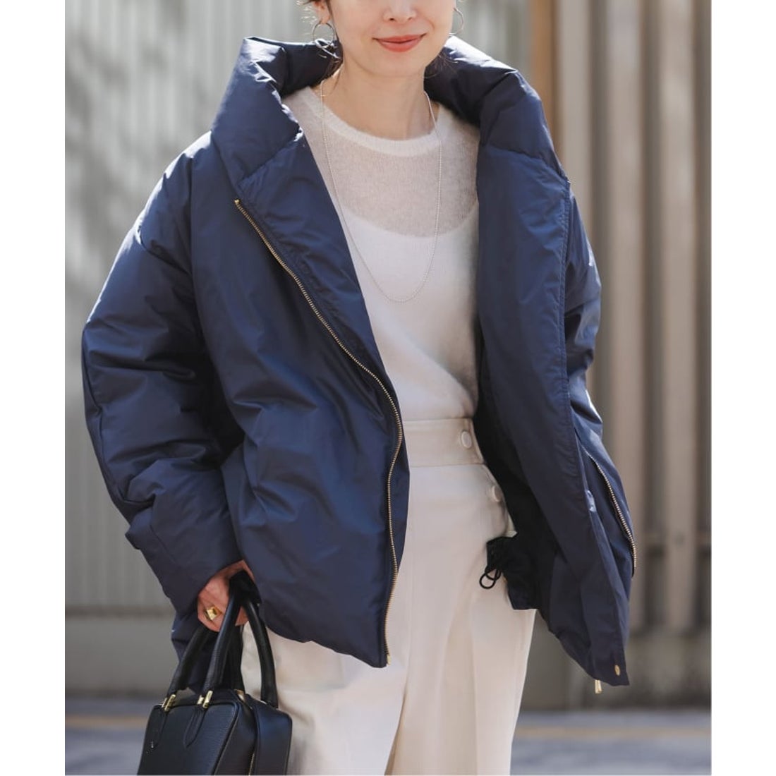 ノーブル NOBLE ショートダウンジャケット （ネイビー） -ファッション