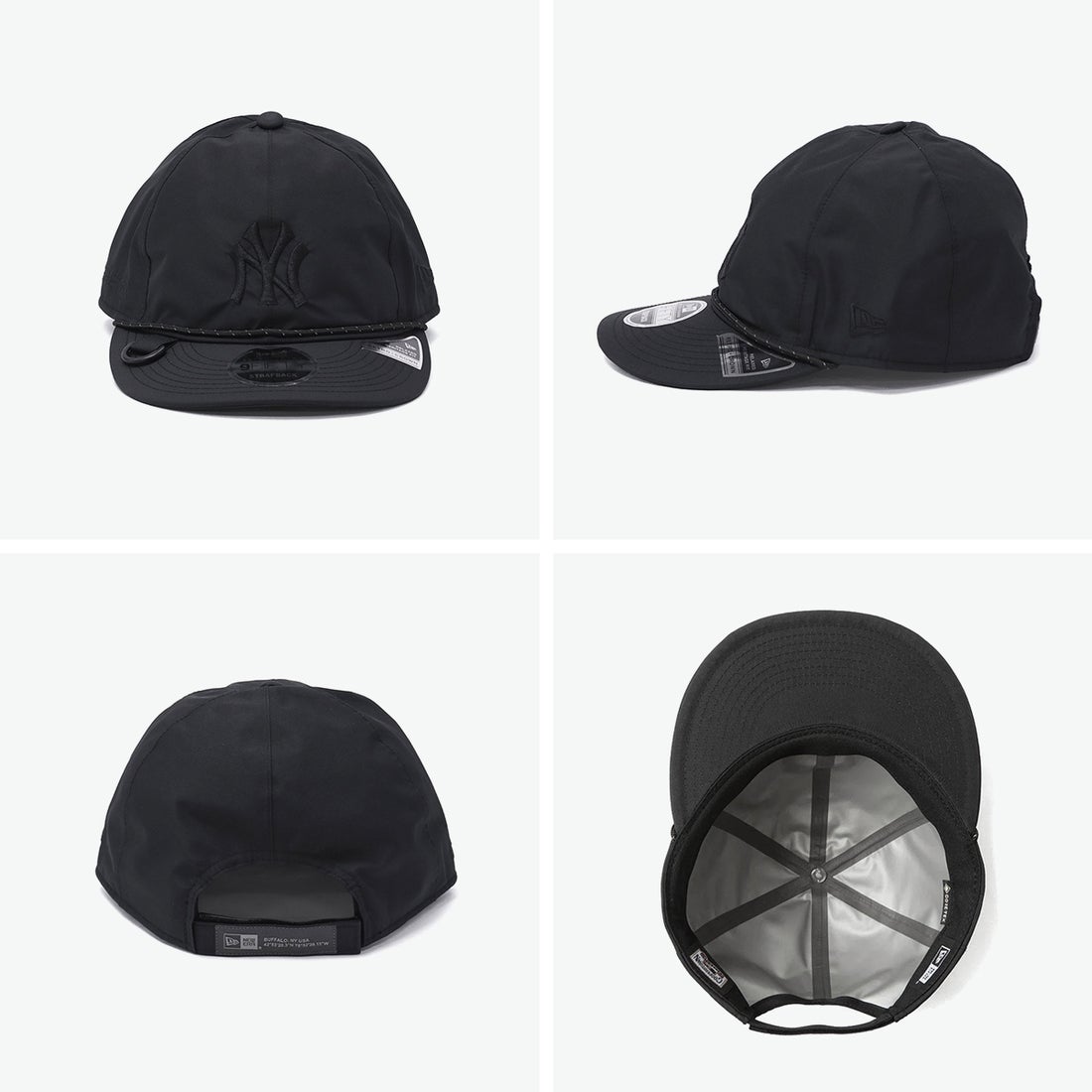 ニューエラ NEW ERA 正規取扱店 キャップ 黒 帽子 刺繍 抗菌 防水 防風