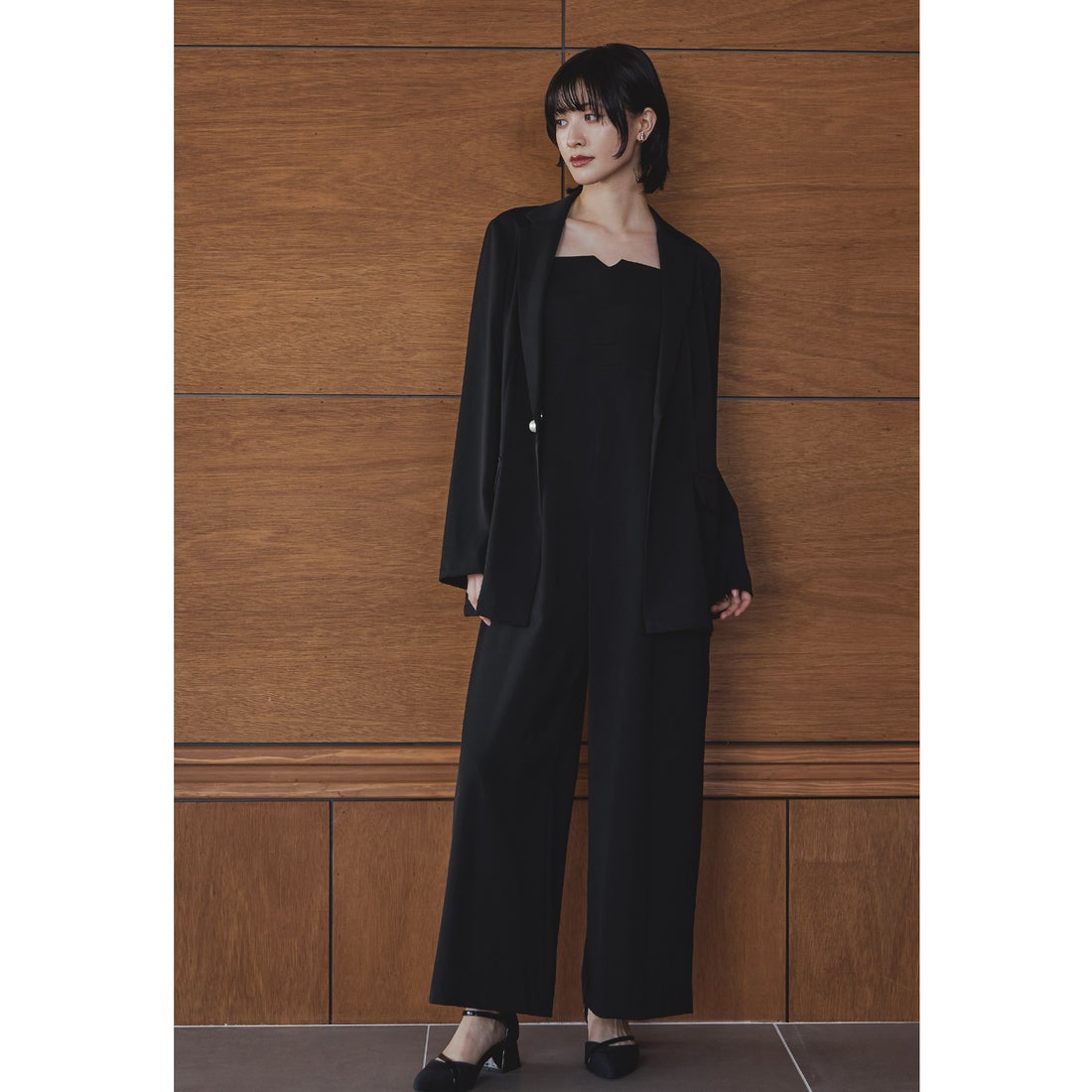 ニアナ niana ジャケットセットアップドレス 2点セット パンツドレス