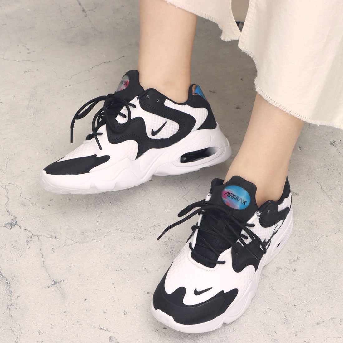 ナイキ NIKE レディース ウィエア マックス 2X （ホワイト×ブラック