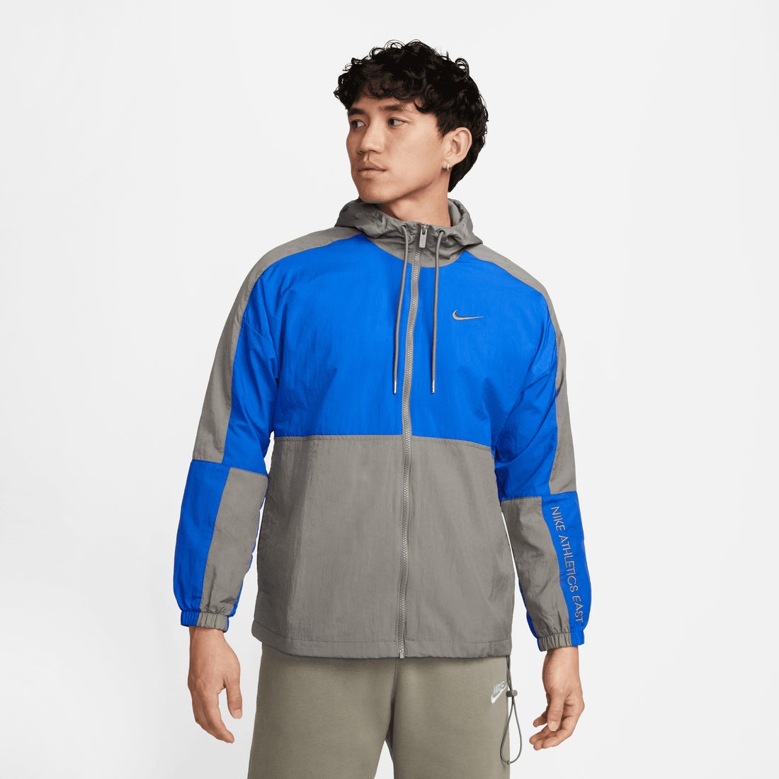 NIKE ナイキ NSW CB I2SP ウーブン フーディ ジャケット(グレー×ブルー