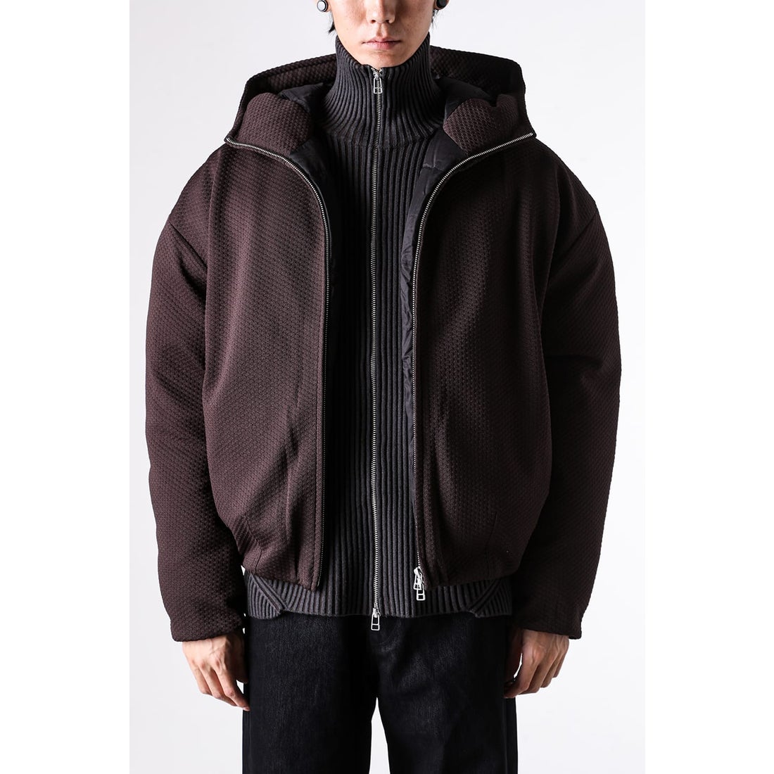 Omar Afridi PUFFER BUD PARKA （BURGUNDY） - Osaka / Kyoto, -FASCINATE