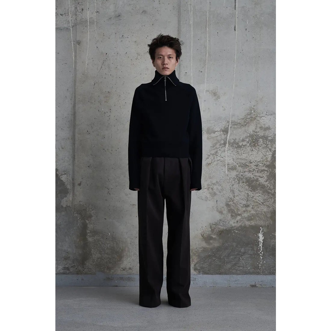 オマールアフリディ Omar Afridi Knitted Drivers Jumper （Black