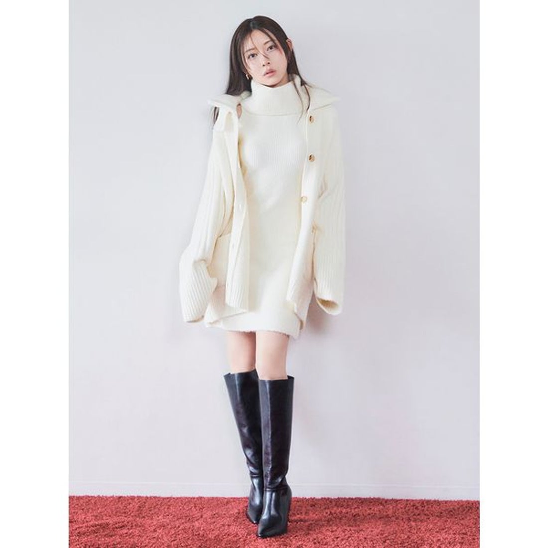 スナイデル SNIDEL フィットロングブーツ （BLK） -ファッション通販