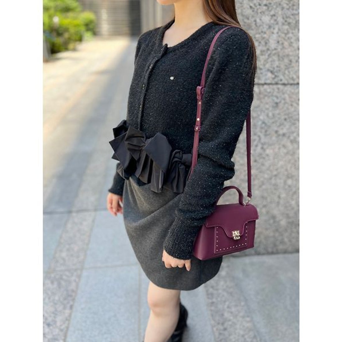 スナイデル SNIDEL リボンモチーフカーディガン （IVR） -ファッション