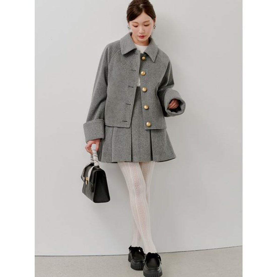 スナイデル SNIDEL ステンカラーメタルボタンジャケット （GRY