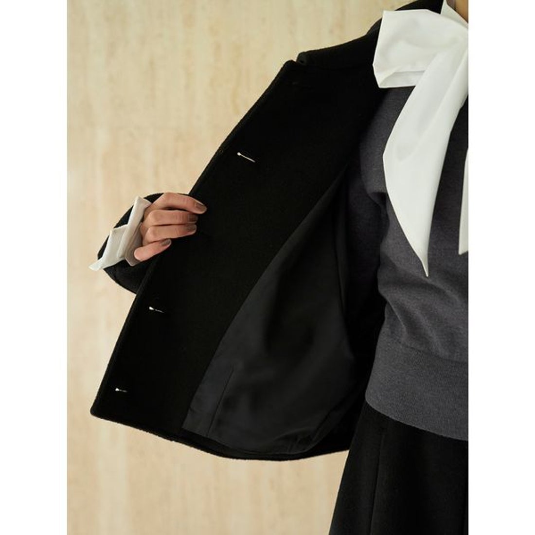 スナイデル SNIDEL ステンカラーメタルボタンジャケット （GRY