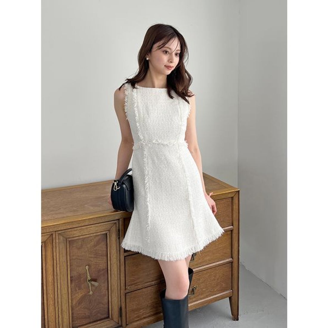 スナイデル SNIDEL ツイードミニワンピース （PNK） - ファッション