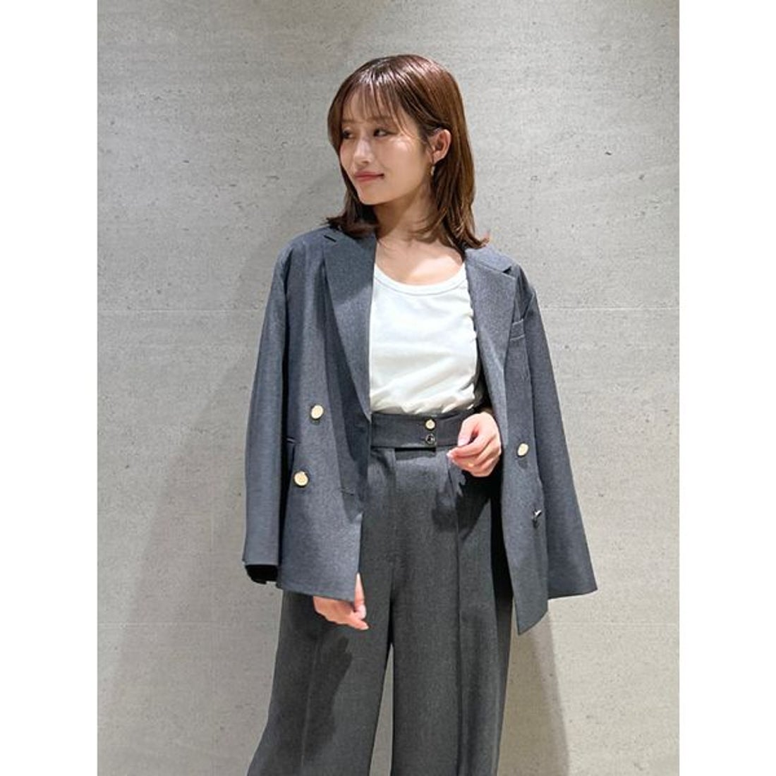 スナイデル SNIDEL Sustainableメタルボタンテーラードジャケット