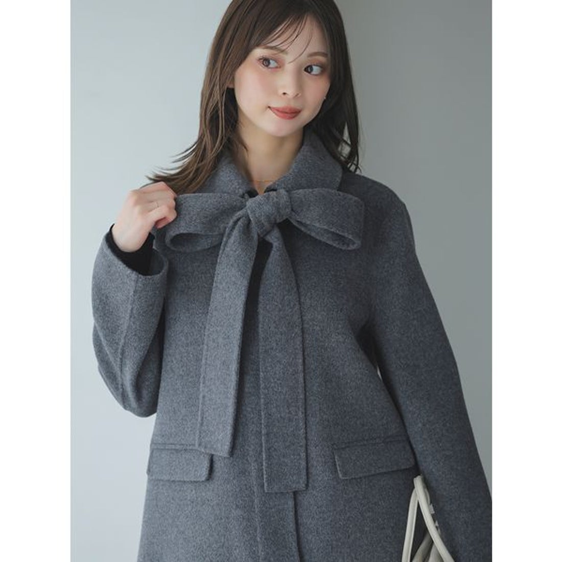 スナイデル SNIDEL リバーステンカラージャケット （GRY） -靴