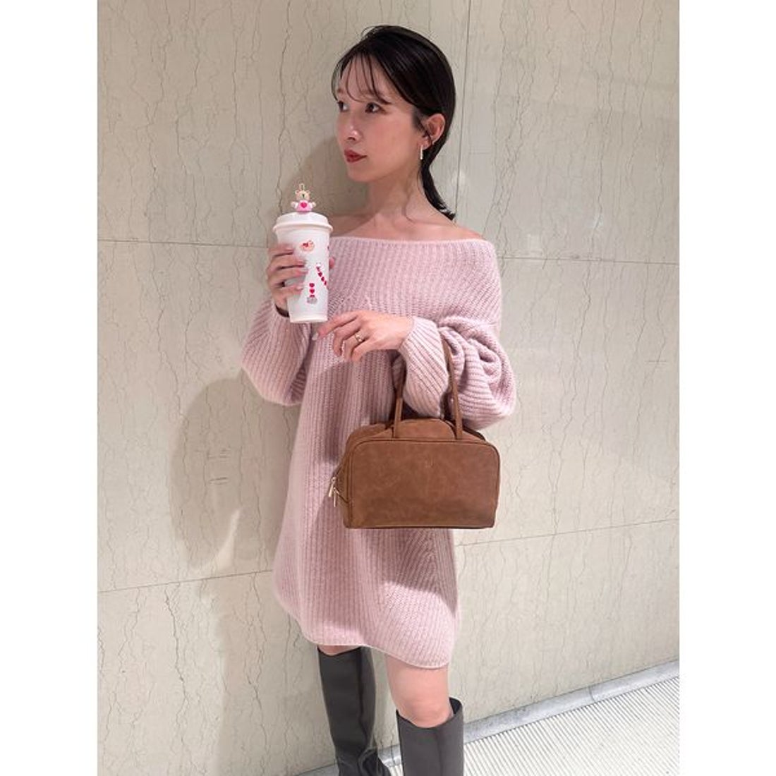 スナイデル SNIDEL ラクーンミニニットワンピース （LBEG