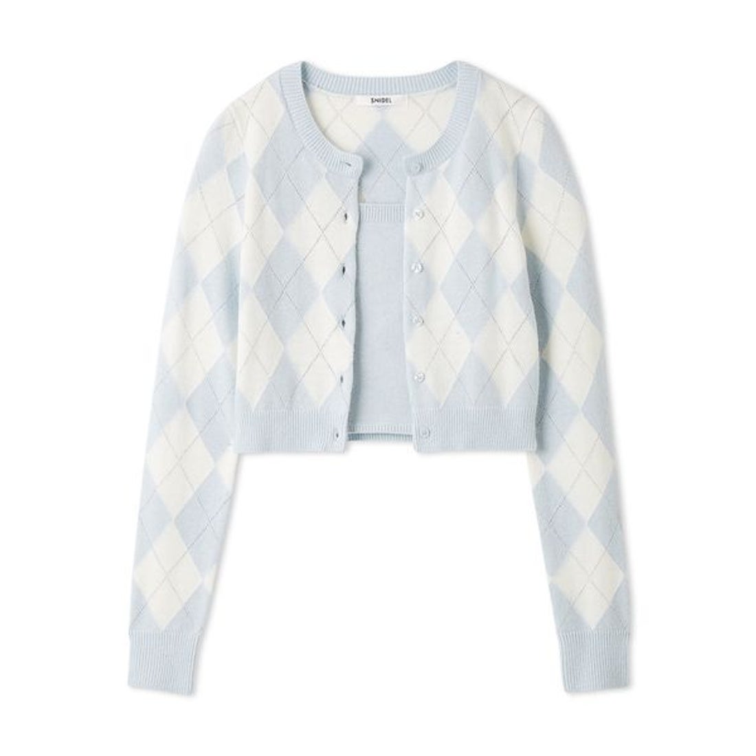 スナイデル SNIDEL アーガイルニットアンサンブル （LBLU
