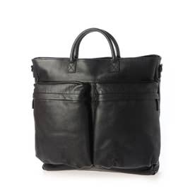 ゾンネ SONNE レザー2WAYヘルメットバッグ （ブラック） -靴