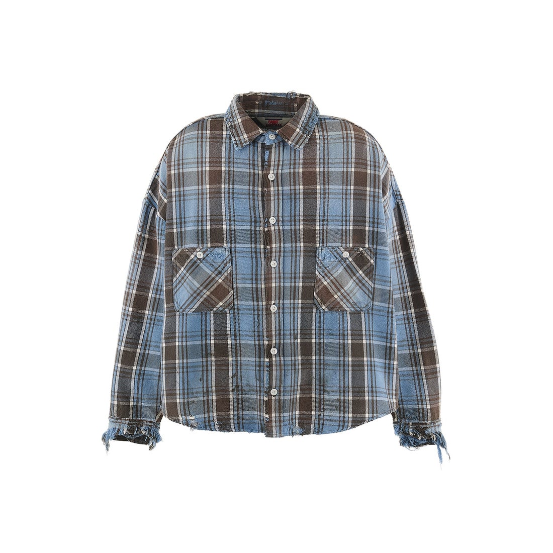 セントマイケル SAINT Mxxxxxx Flannel Shirt （Blue / Gray） 通販