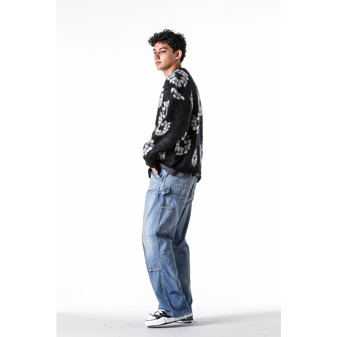 DENIM TEARS x SAINT Mxxxxxx COTTON WRTETH Mohair Cardigan 通販