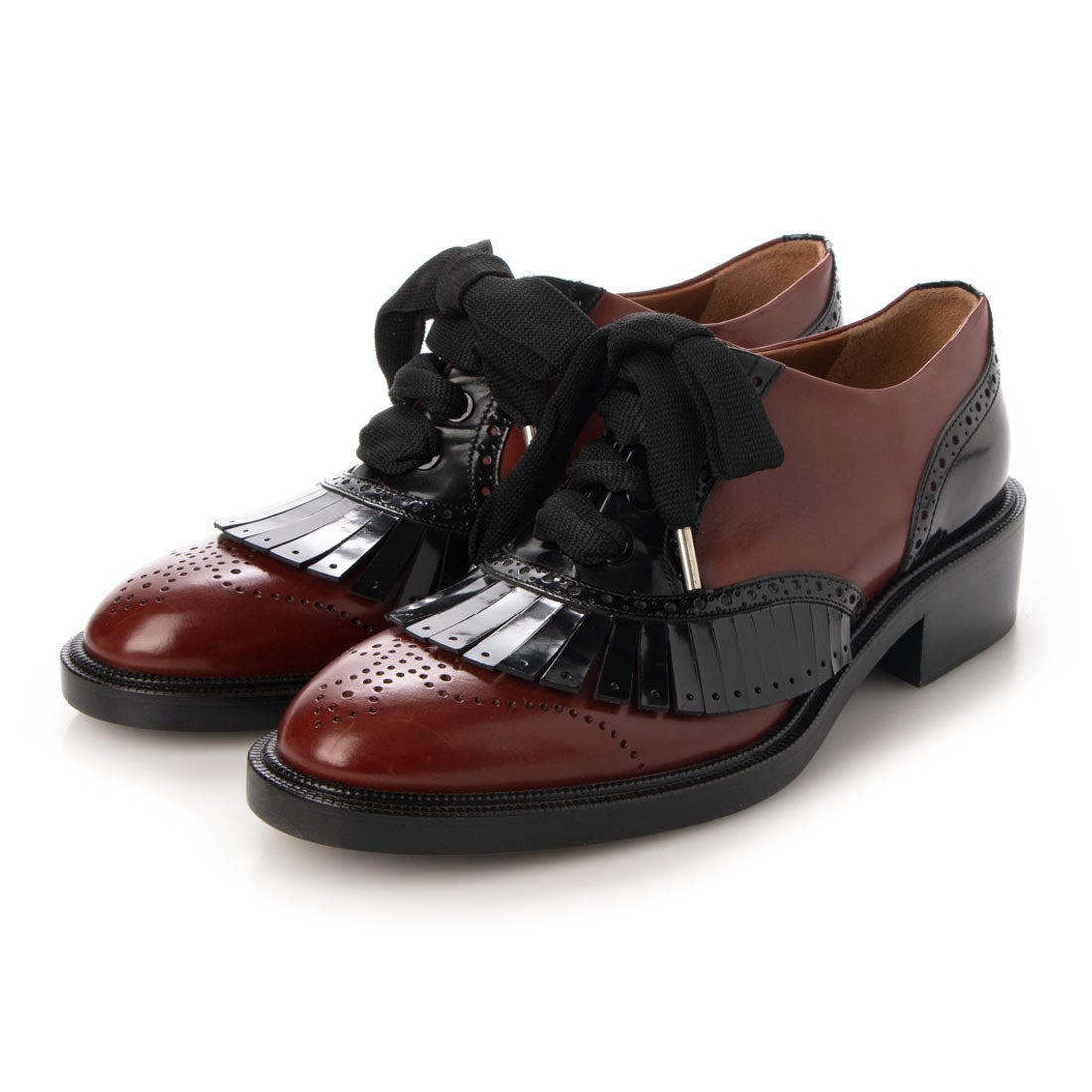 サルトル SARTORE レースアップメダリオンフリンジシューズ （レッド