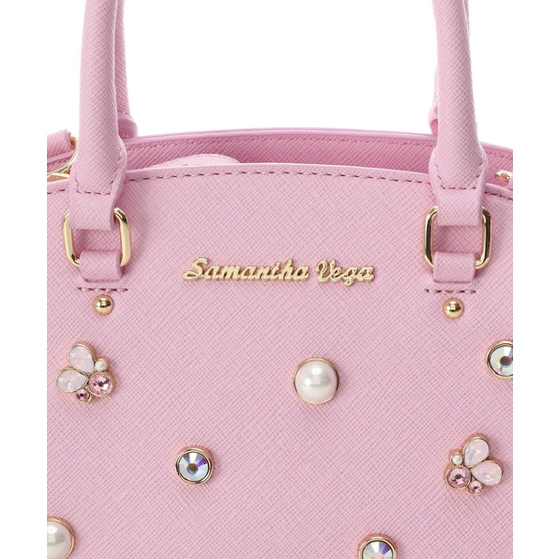 サマンサベガ SAMANTHAVEGA ビジューフラッター（ミニ） (ピンク) -靴