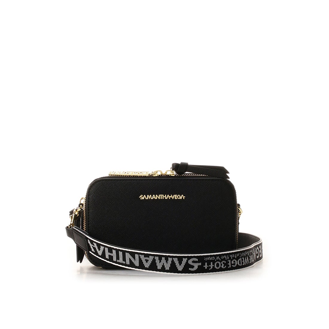 サマンサベガ SAMANTHAVEGA ロゴベルトショルダーバッグ (ブラック
