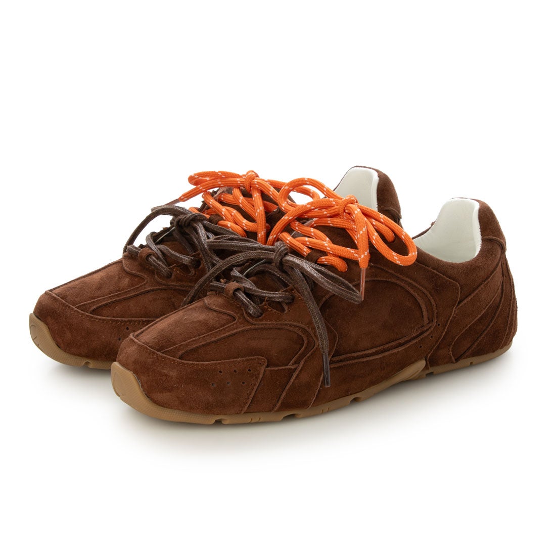 サヤ SAYA 靴ひも着せ替えスニーカー （ブラウン） -【公式】ラボ