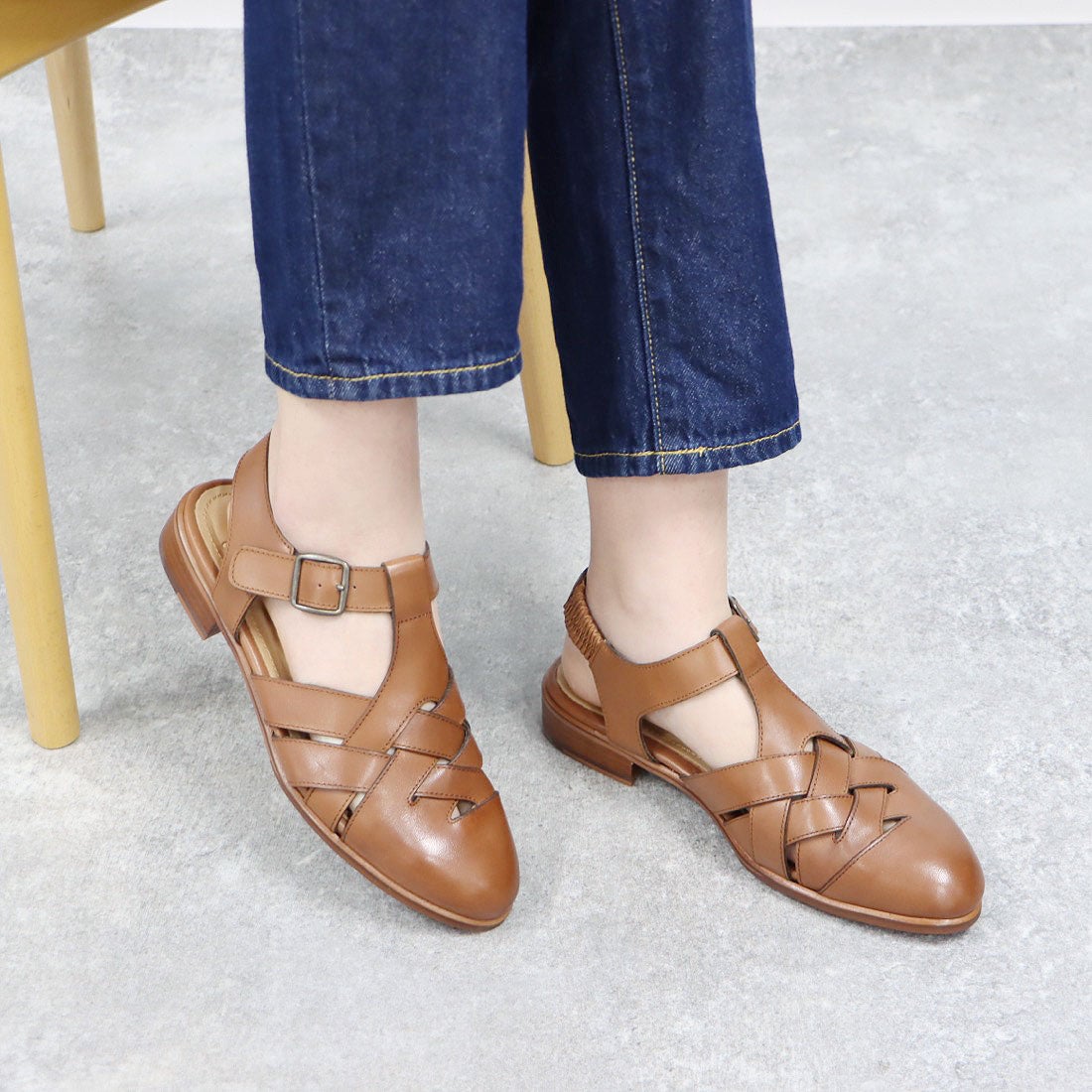 SAYA 【本革】グルカサンダル(ブラウン) -【公式】ラボ・キゴシ