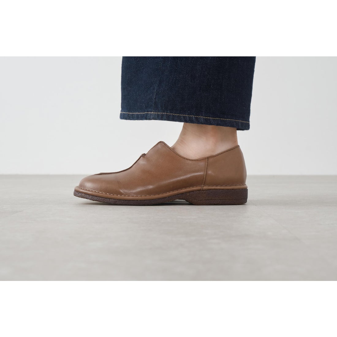 サヤ SAYA 本革プラット製法スリッポン （ダークブラウン） -【公式