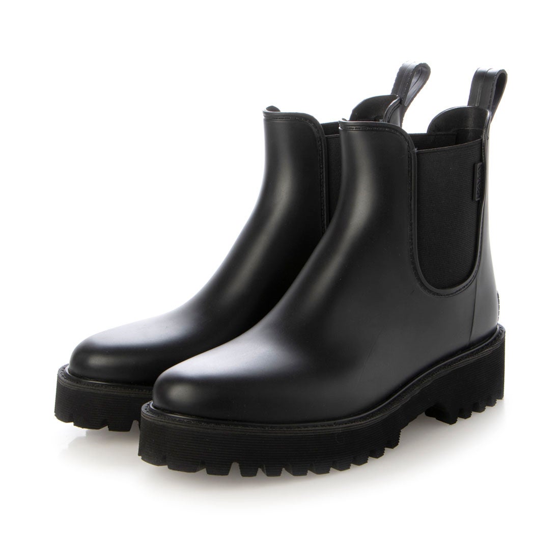 サヤ SAYA 4.5cmPVCサイドゴアレインブーツ （ブラック） -【公式