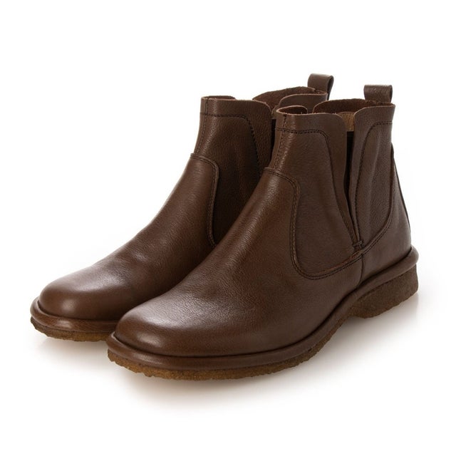 SAYA 【プラット製法】本革サイドゴアブーツ(ダークブラウン) -【公式