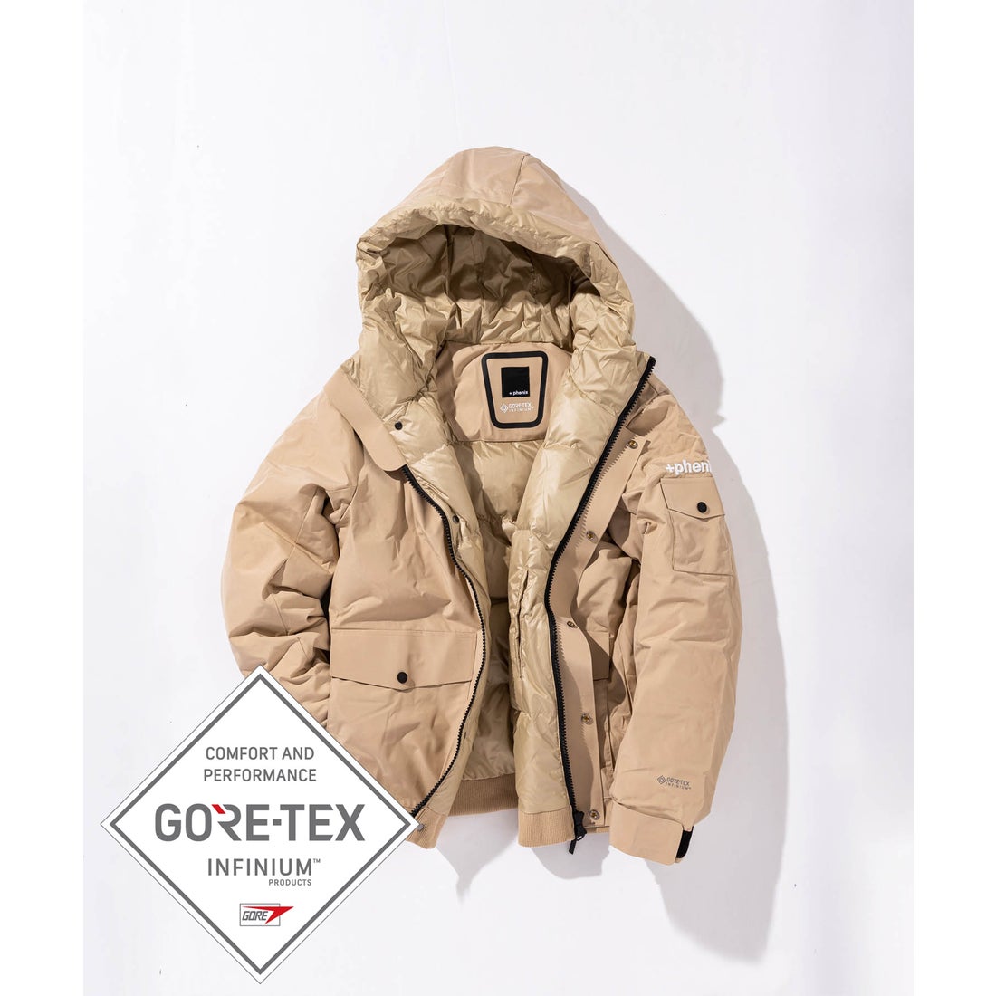 プラスフェニックス +phenix GORE-TEX INFINIUM Down Jacket ダウン