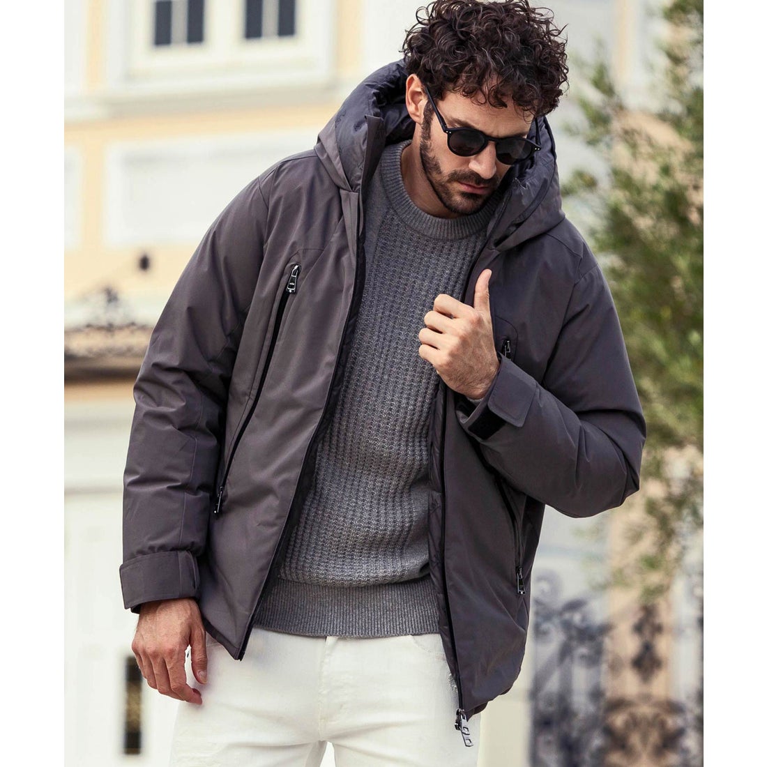 AKM Contemporary ダブルフードダウンジャケット - ファッション通販