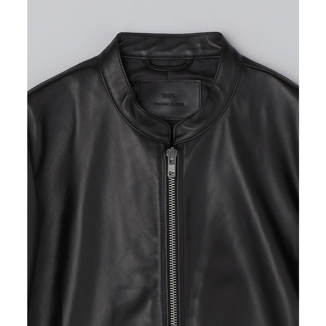 シップス SHIPS SHIPS: ラムレザー シングル ライダース ジャケット