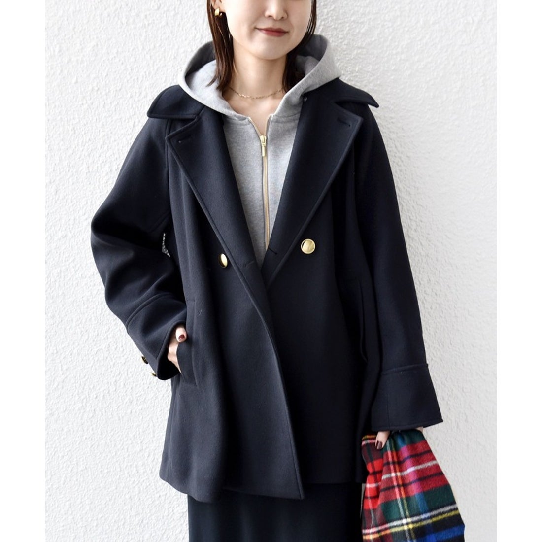 シップス SHIPS * 〈手洗い可能〉ウール ライク ジャージー メルトン