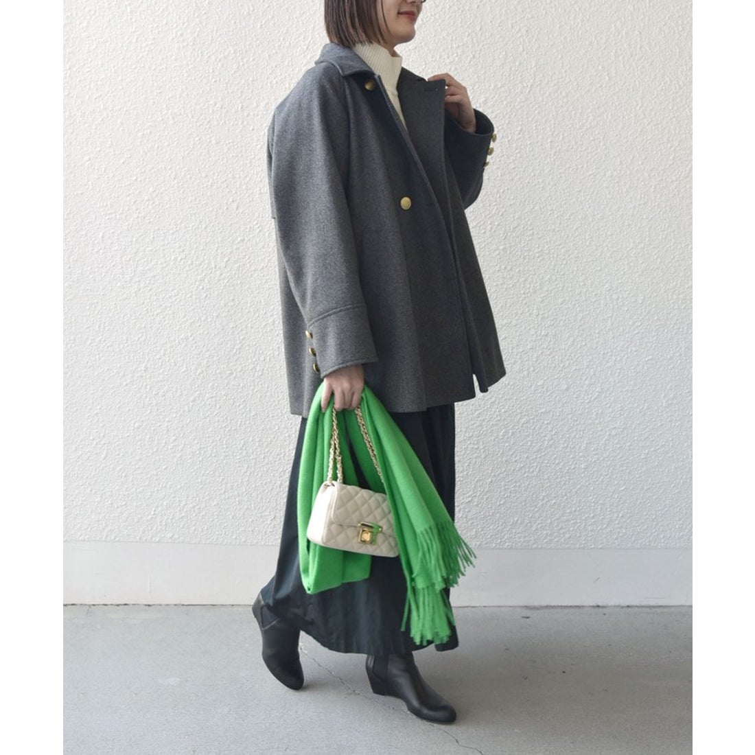 シップス SHIPS * 〈手洗い可能〉ウール ライク ジャージー メルトン