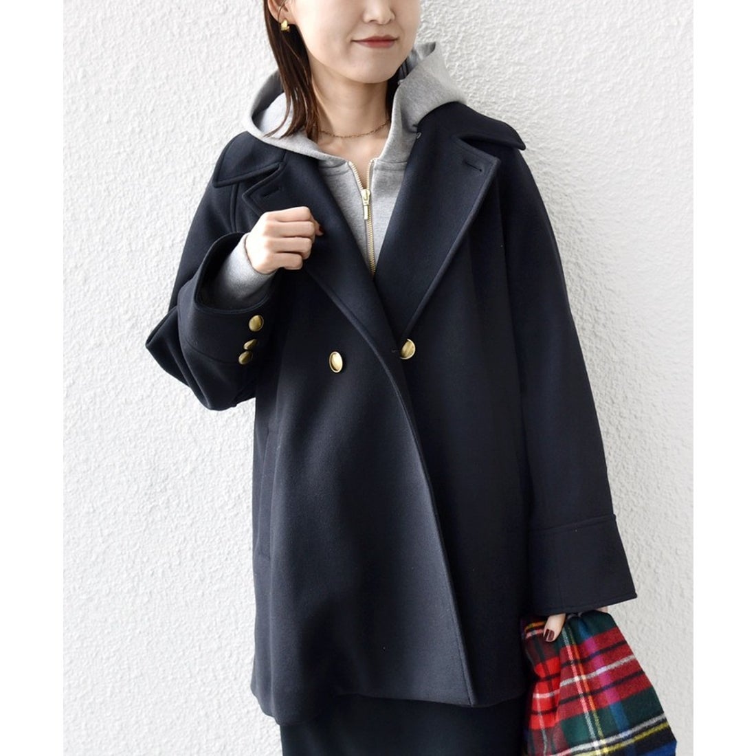 シップス SHIPS * 〈手洗い可能〉ウール ライク ジャージー メルトン