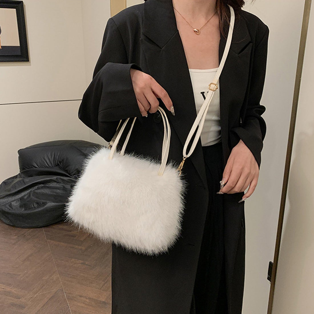 ショッピングゴー shoppinggo ファーバッグ ふわふわ ミニショルダー