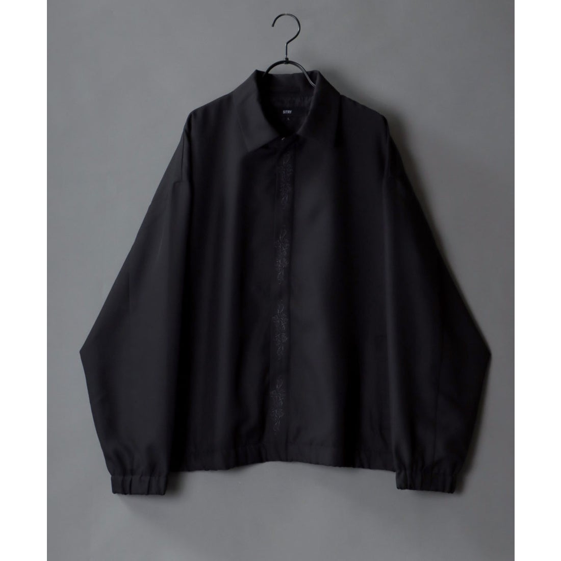 SITRY 比翼 フロント 刺繍 ブルゾン ドリズラー ジャケット アウター
