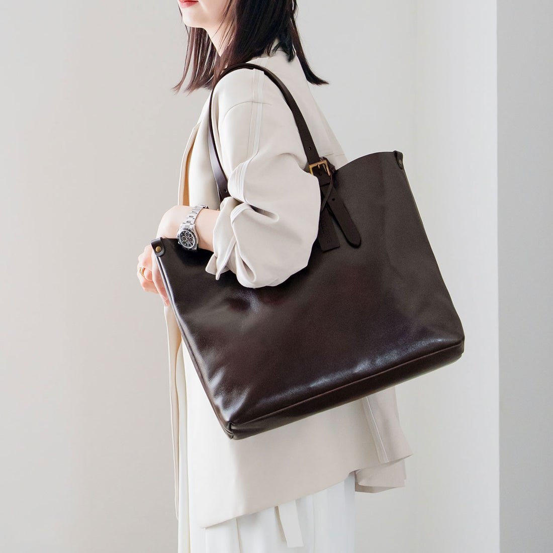 アレンヌ HALEINE [HALEINE] 日本製 本革牛革レザー トートバッグ