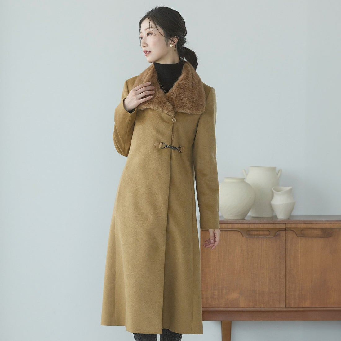 サンキョウショウカイ 三京商会 内モンゴル産 カシミヤ 100％ ロング