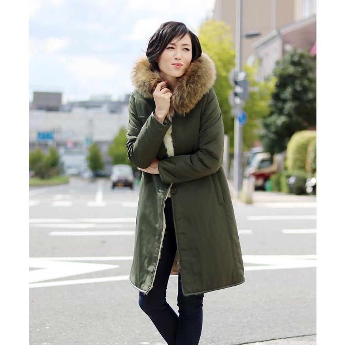 サンキョウショウカイ 三京商会 ラクーン トリミング モッズコート