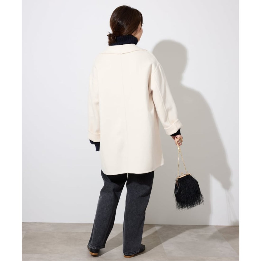 スローブ イエナ SLOBE IENA SUPER140 ダブルフェイスベルテッドコート