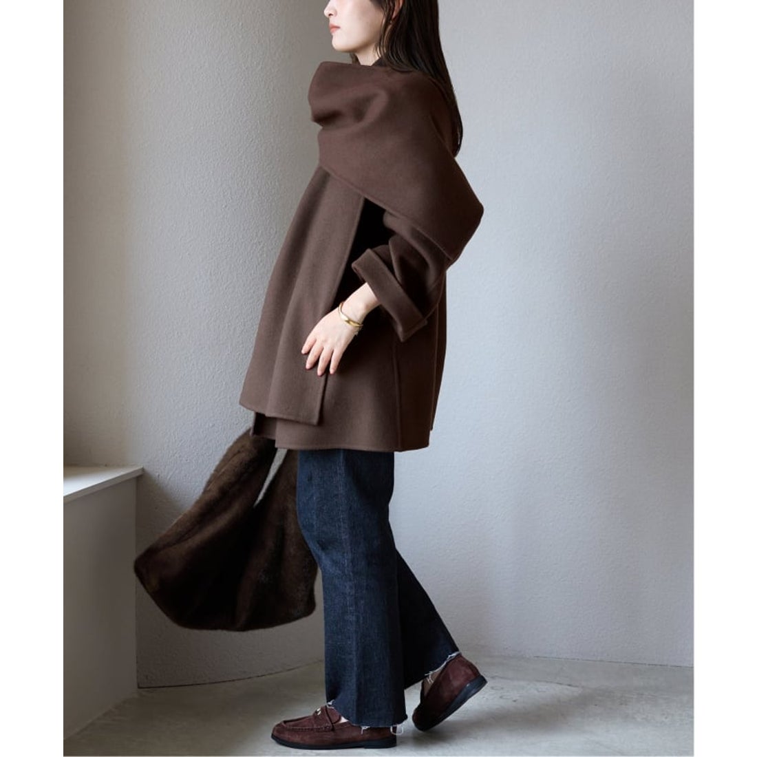 スローブ イエナ SLOBE IENA 《ストール付き/》SUPER140 ダブル