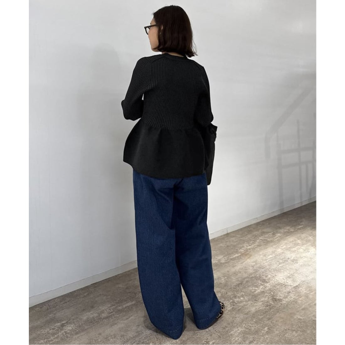 スローブ イエナ SLOBE IENA 《WEB限定/追加2予約》Vネックペプラム