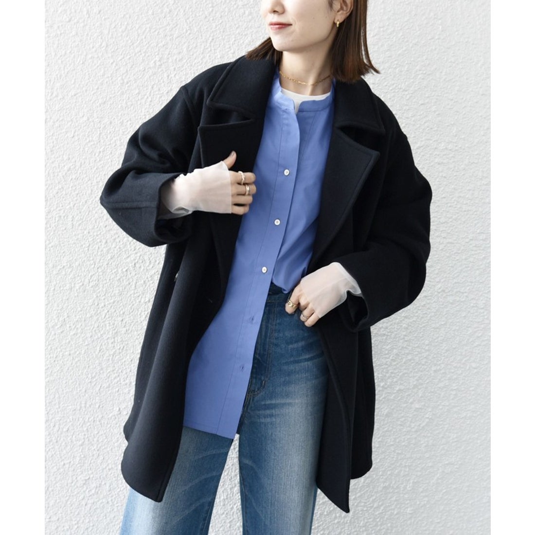 シップス エニィ SHIPS any SHIPS any: テーラード コクーン ショート