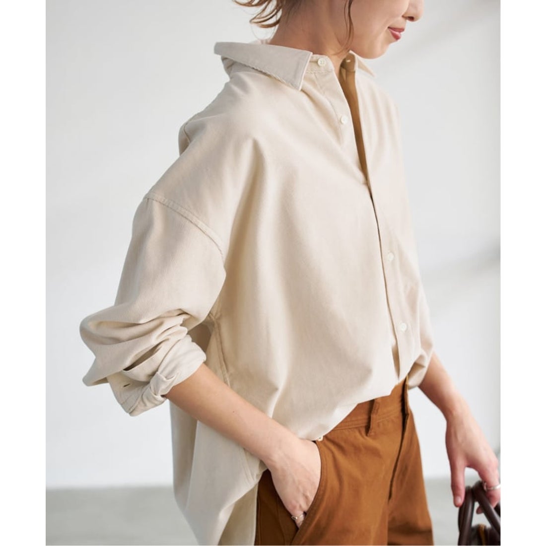 スピック＆スパン Spick & Span 《追加》コットンコーデュロイルーズ