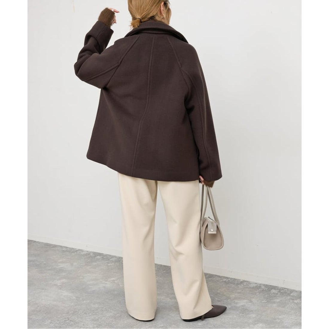 スピック＆スパン Spick & Span S160スタンドカラーショートコート