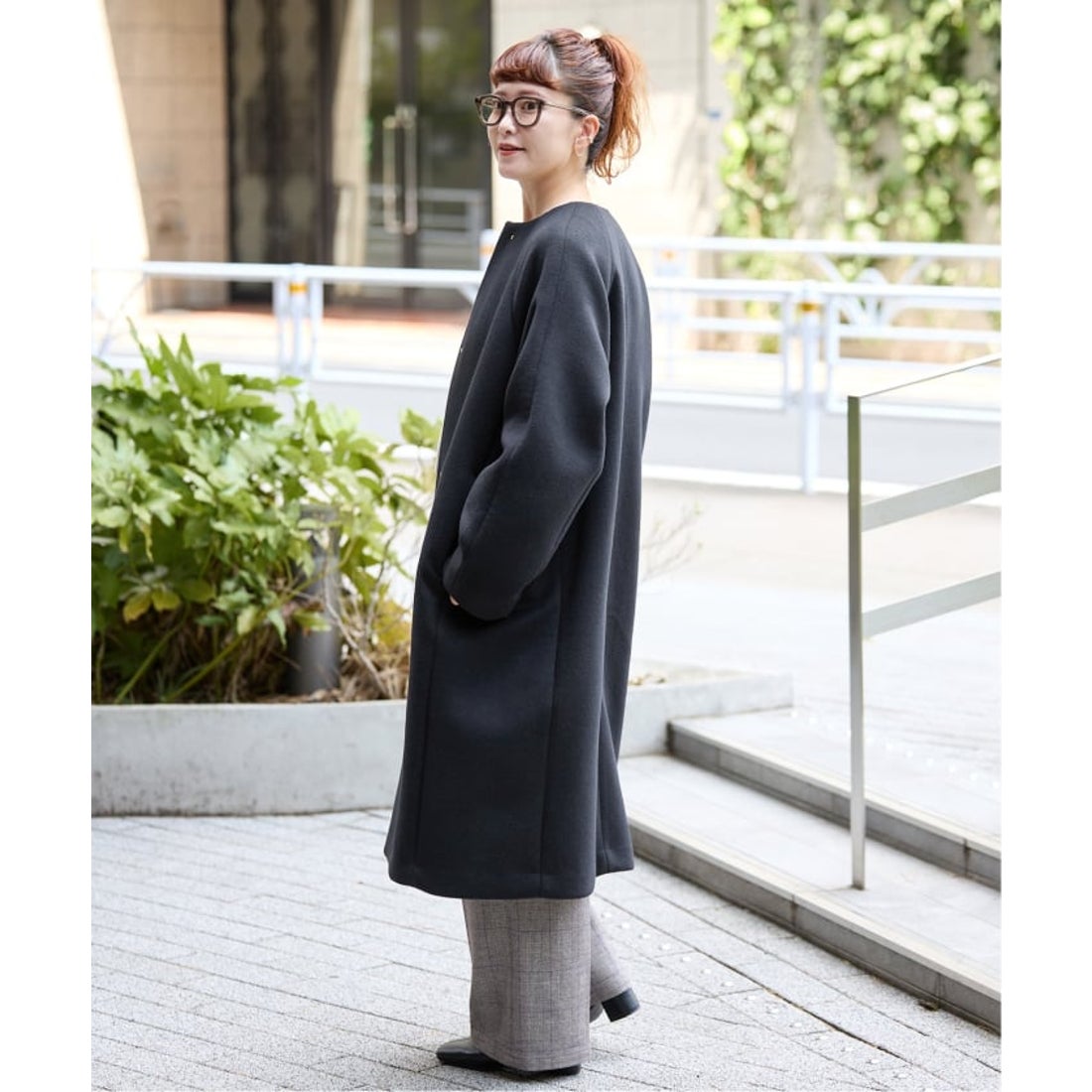 スピック＆スパン Spick & Span S160ビーバーノーカラーコート