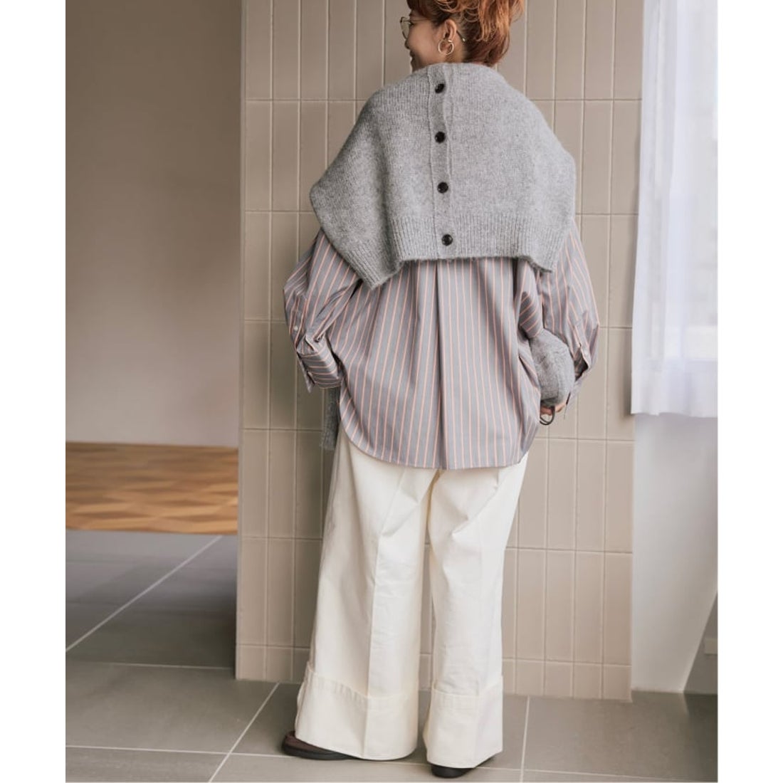 スピック＆スパン Spick & Span a&m マルチストライプシャツ