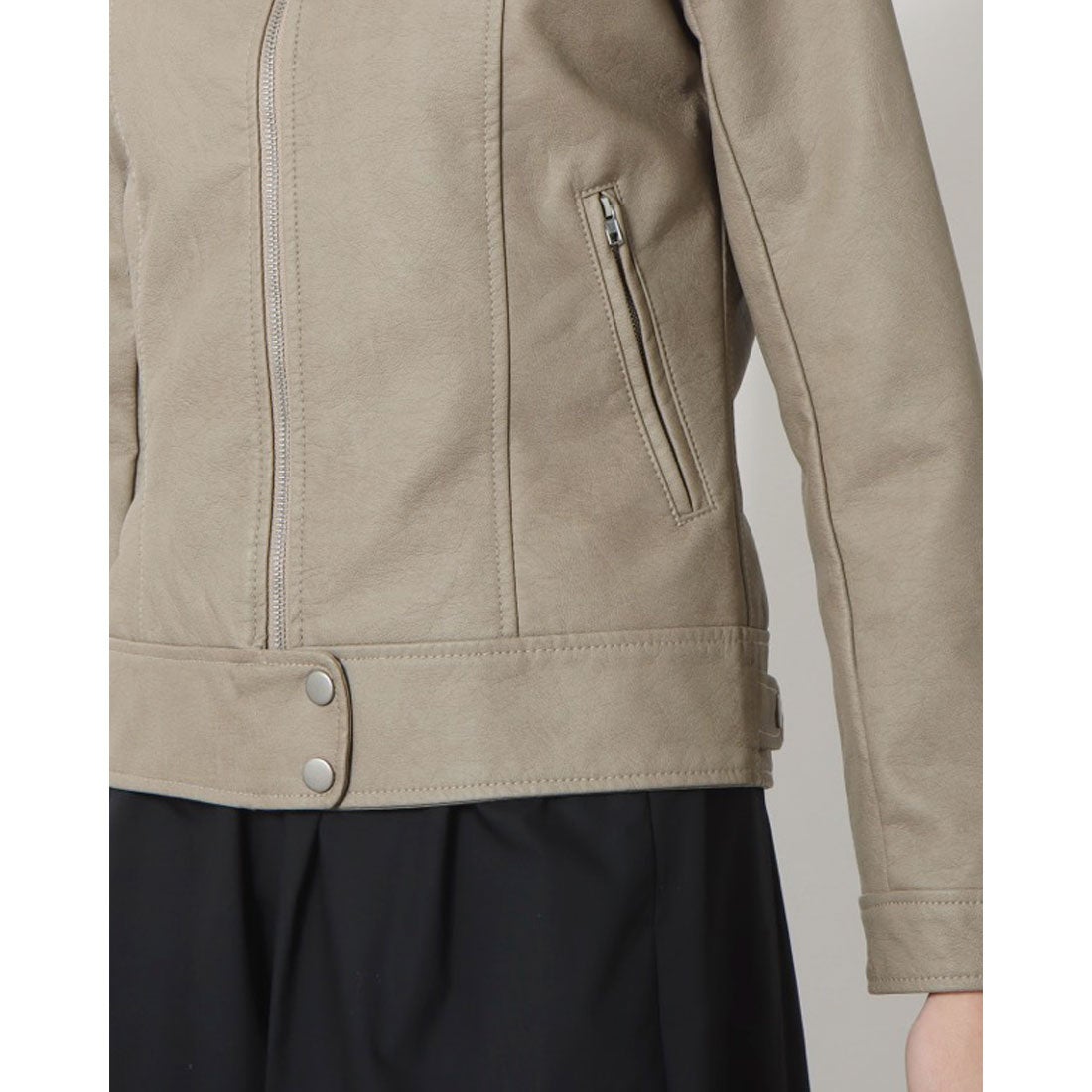 スタイルブロック STYLEBLOCK 合皮シングルライダースジャケット