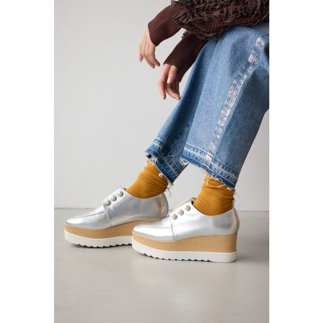 STACCATO メイジーパールプラットフォーム SLV -ファッション通販