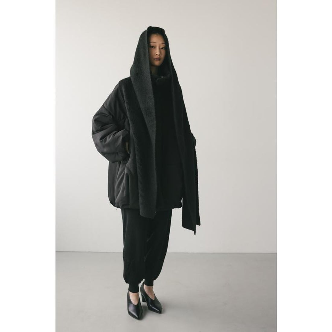 スタイルミキサー STYLEMIXER パッファーオーバーコート （BLK