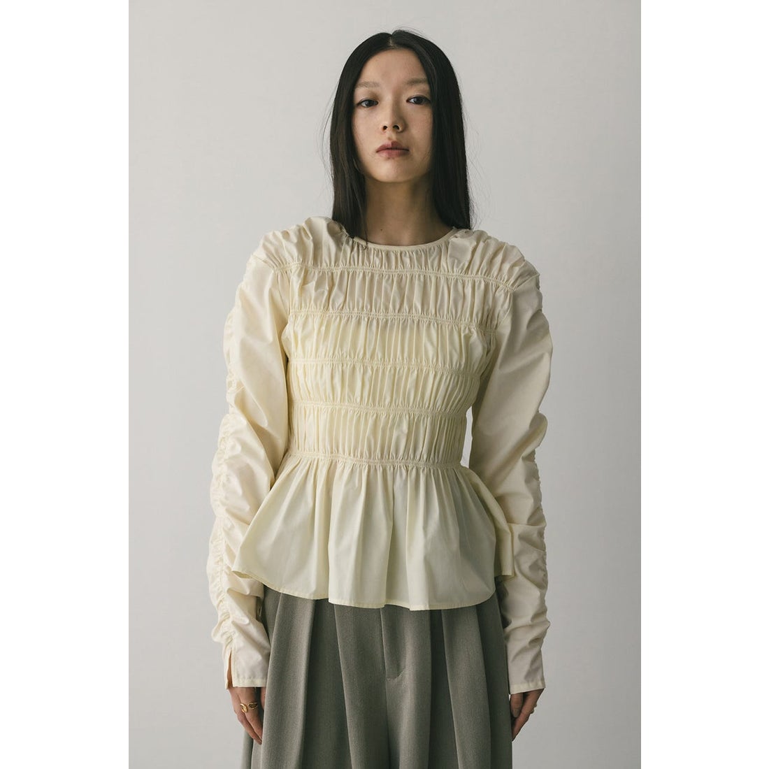 STYLEMIXER シャーリングブラウス KHA -ファッション通販 FASHION WALKER